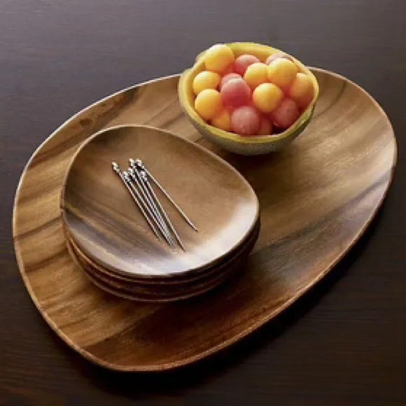 Serving Tray Crate And Barrel Wood Plates Crate&Barrel Kitchen